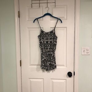 Black and white romper
